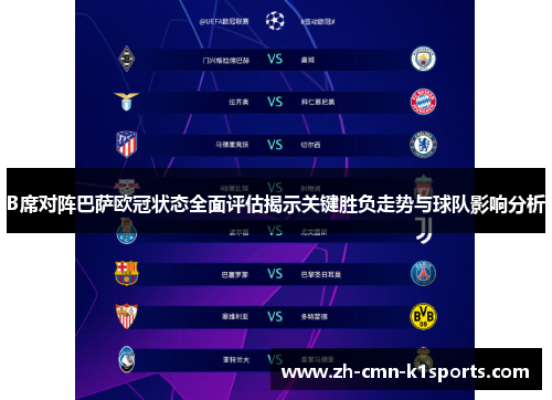 B席对阵巴萨欧冠状态全面评估揭示关键胜负走势与球队影响分析 B席对阵巴萨欧冠状态全面评估揭示关键胜负走势与球队影响分析